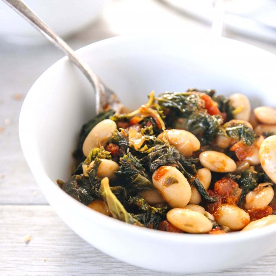 Butter Beans and Winter Greens