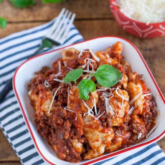 Homemade Gnocchi with Chunky Sauce