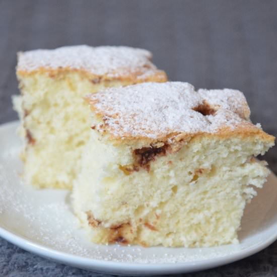 White Cake with Chocolate