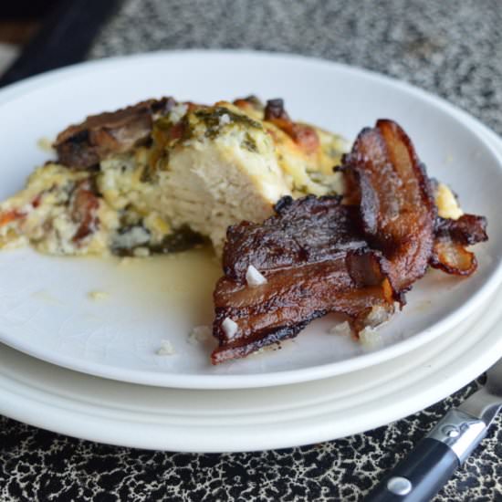 Spinach + Bacon Smothered Chicken