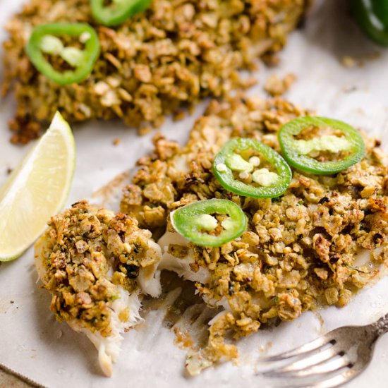 Baked Tortilla Crusted Tilapia