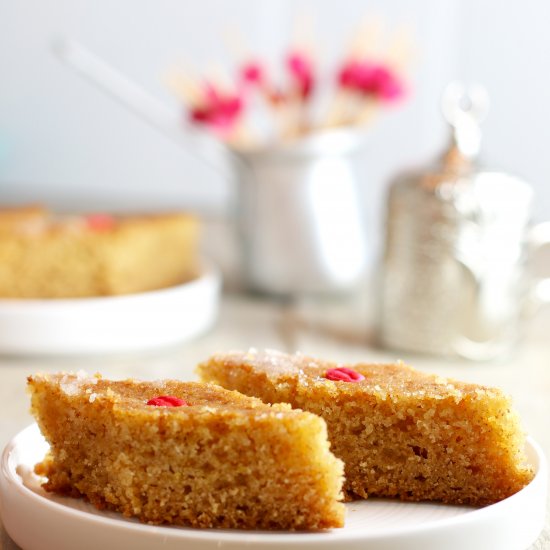 Sticky Semolina Yogurt Sponge Cake