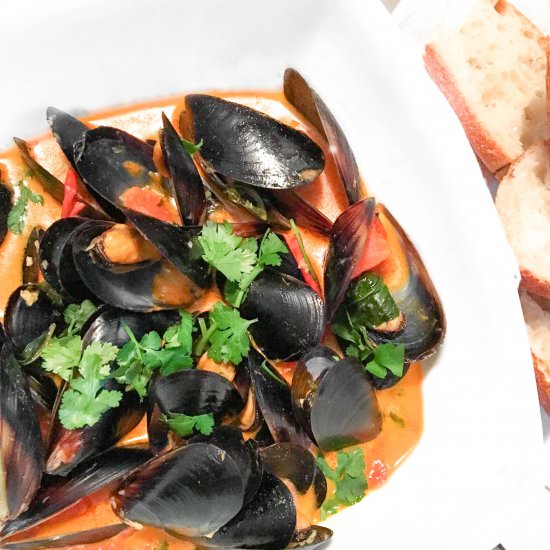 Thai Red Curry Mussels