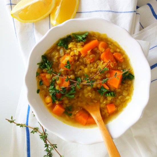 Red Lentil & Sweet Potato Soup