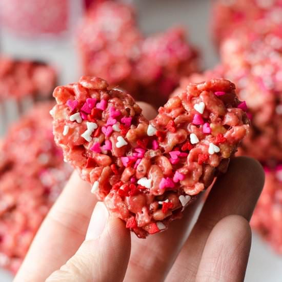 red velvet rice krispies treats