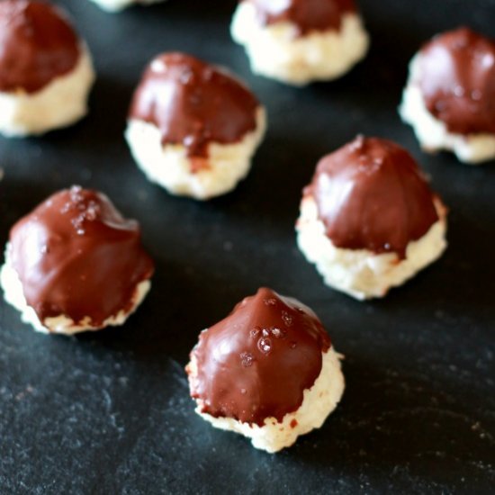 Chocolate Dipped Coconut Truffles