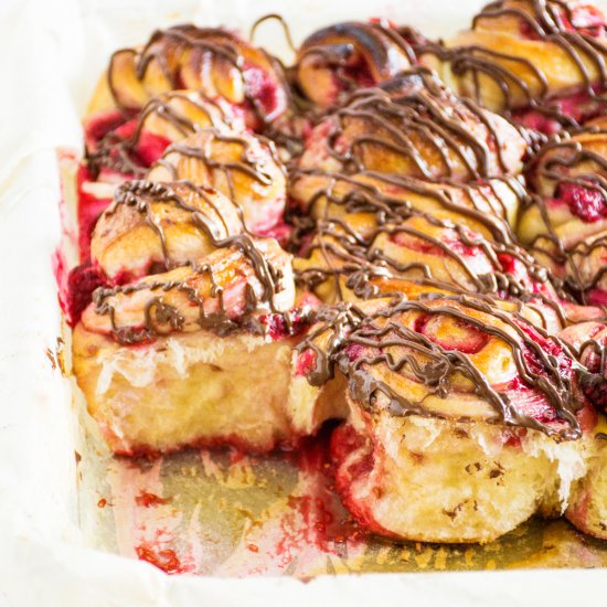 Chocolate Raspberry Sweet Rolls