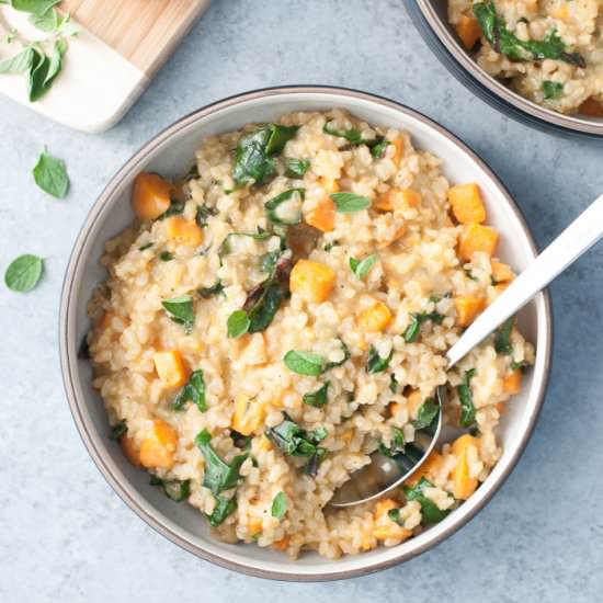 Baked Brown Rice Risotto