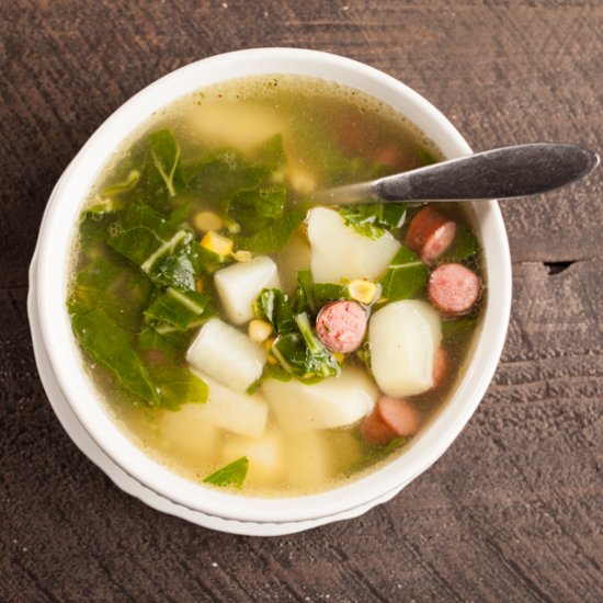 Portuguese Kale, Sausage and Potato Soup