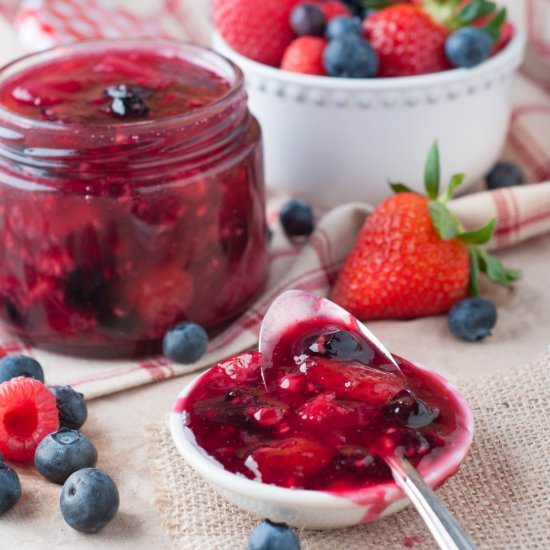 Mixed Berry Compote for Pancakes