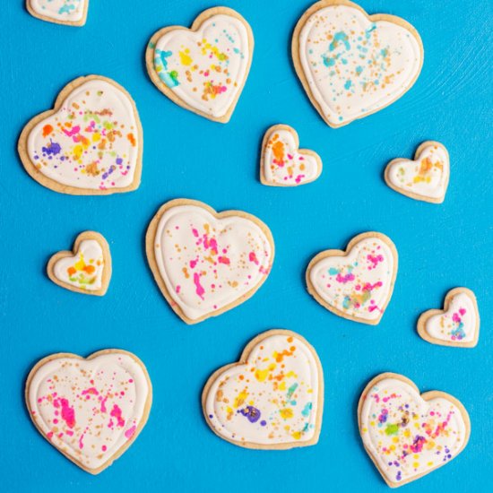 Colorful Splatter Paint Cookies