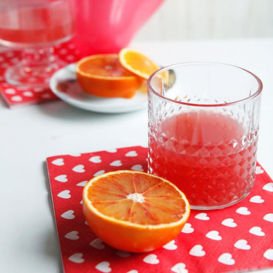 Blood Orange Wine Spritzer Punch