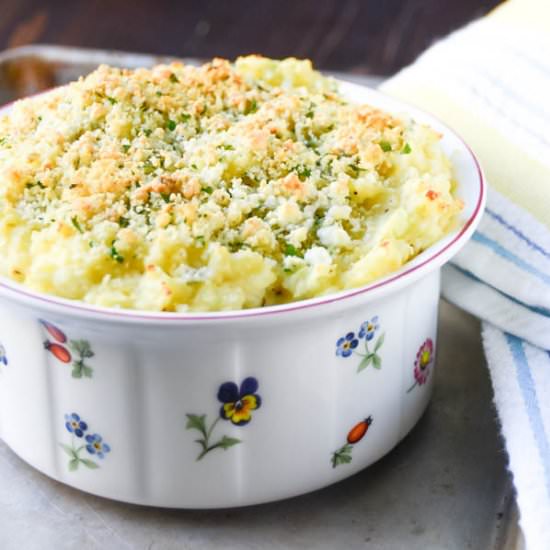 Luscious Blue and Gold Souffle