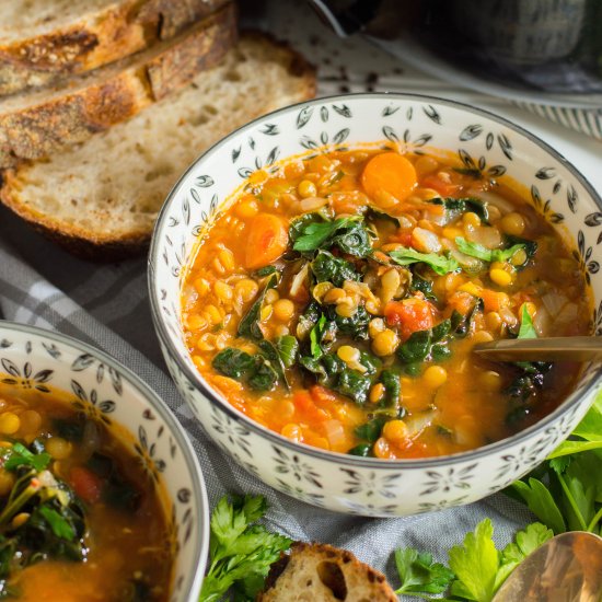 Hearty Kale and Lentil Soup