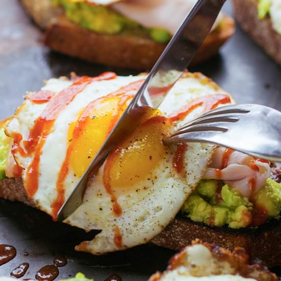 Avocado Toast with Turkey and Egg