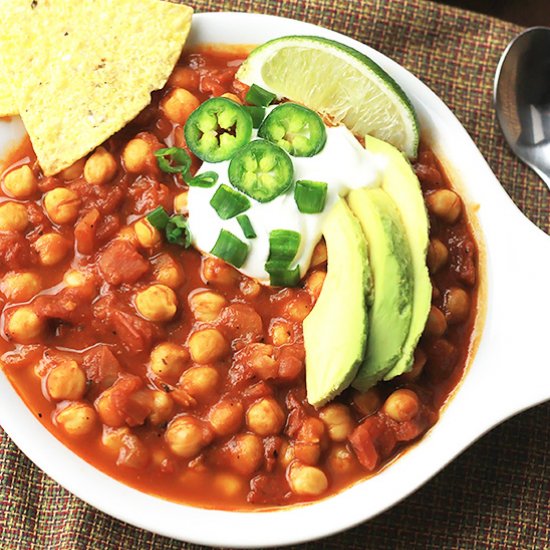 Chickpea Chili with DIY Chili Seasoning