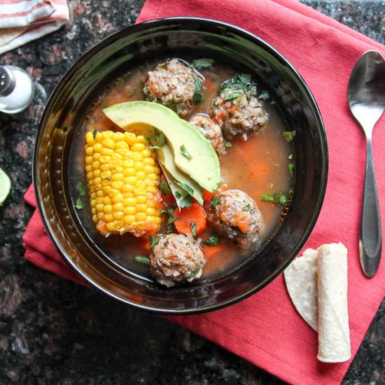 Mexican Meatball Soup