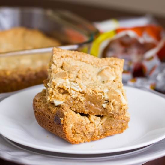 White Chocolate Reese’s Blondies