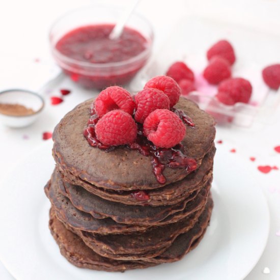 Chocolate Protein Pancakes