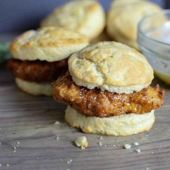 Fried Chicken & Biscuit Sandwiches