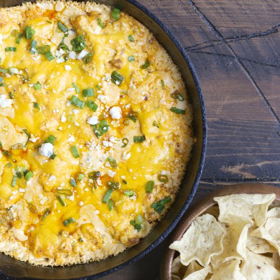 Blue Cheese Buffalo Chicken Dip