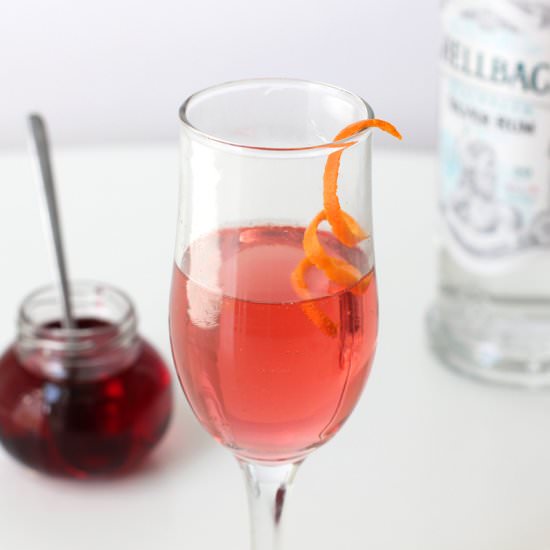 Hibiscus Rum Sparkler