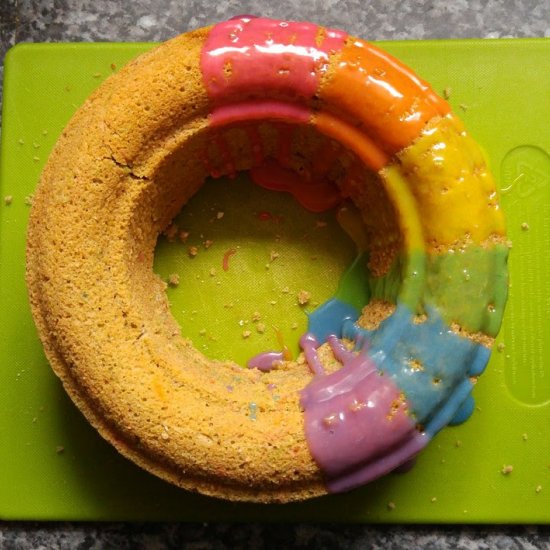 Rainbow Rye Birthday Cake