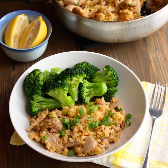 One Pan Spicy Coconut Chicken and Rice