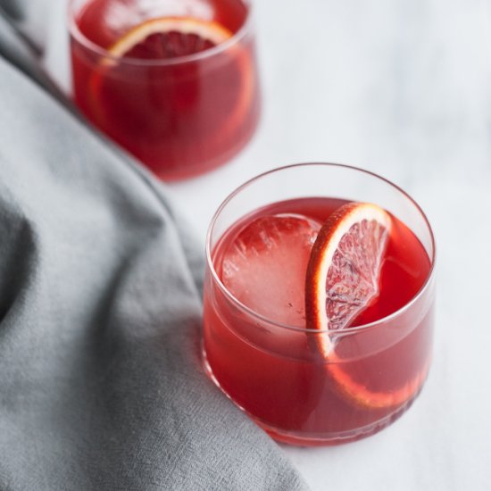 Blood Orange Negroni Cocktail