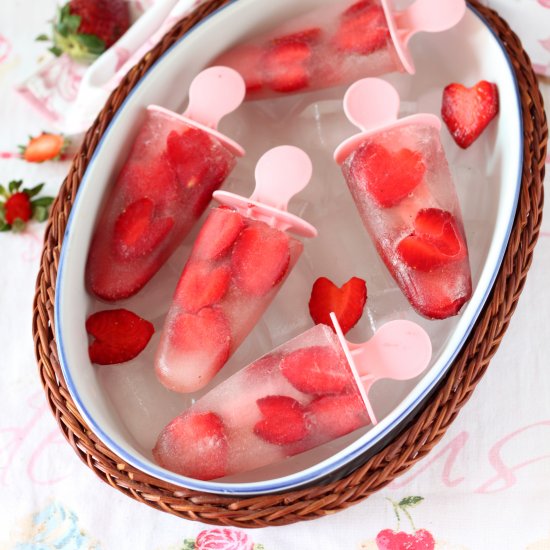 Berry Heart Popsicles