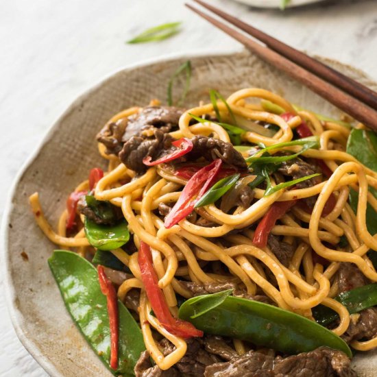 Spicy Beef Hokkien Noodles