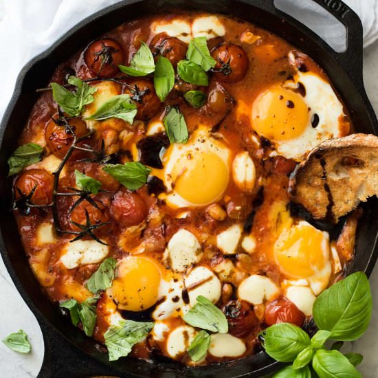 Caprese Baked Eggs