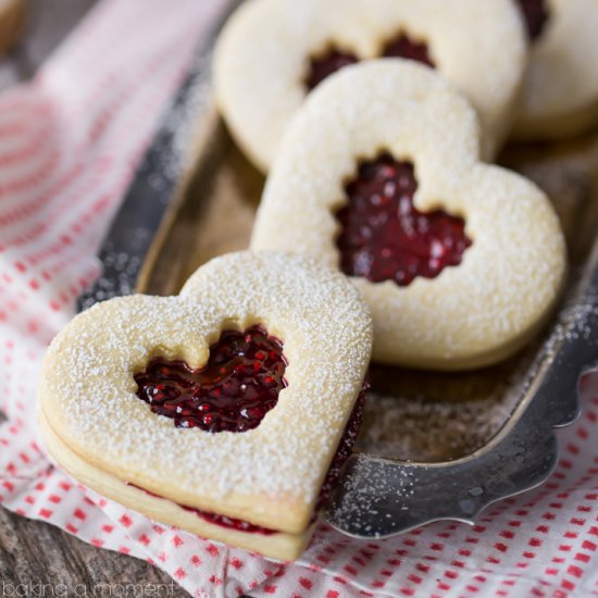 Raspberry Linzer Cookies