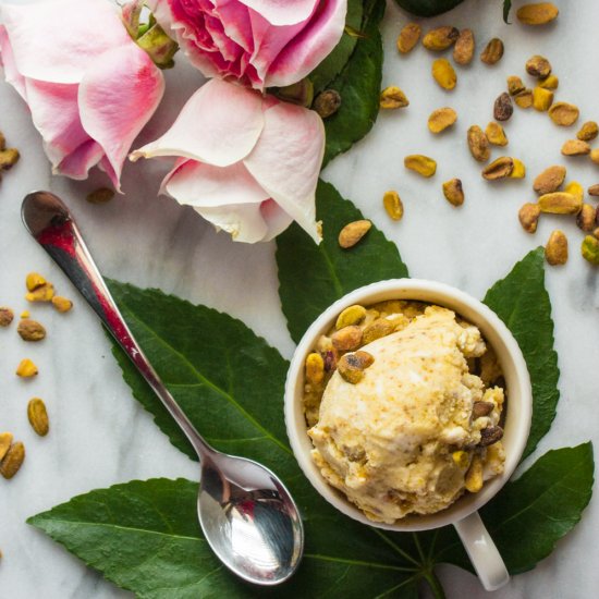 Rosewater & Pistachio Ice Cream