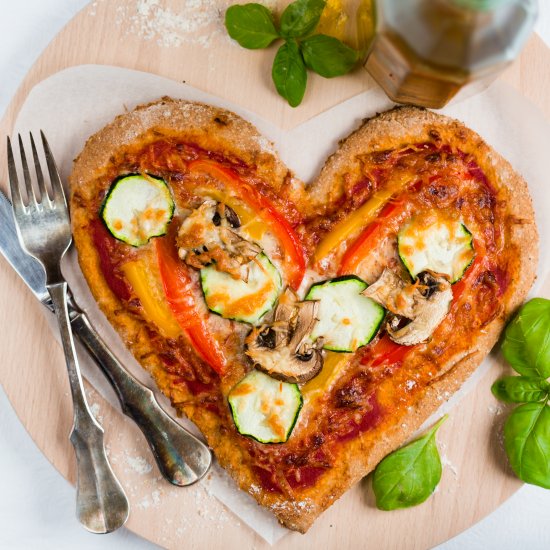 Wholemeal Valentine’s Pizza