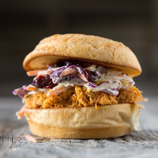 Crockpot Buffalo Chicken Sliders