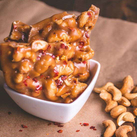 Spicy Cashew Brittle (Vegan + GF)