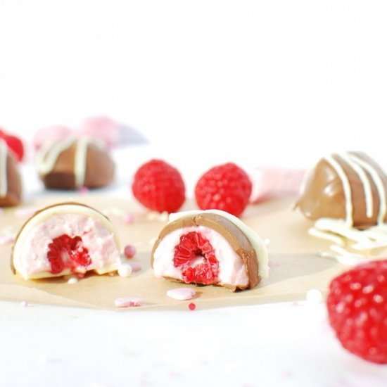 Raspberry Cheesecake Truffles