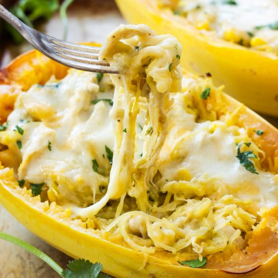 Chicken Enchilada Spaghetti Squash