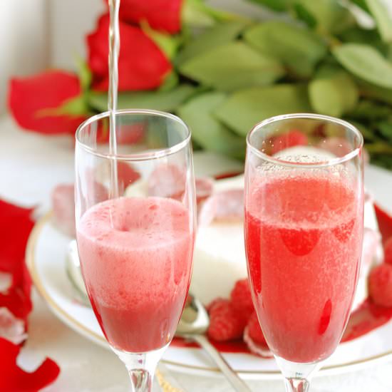 Raspberry Rose Bellinis