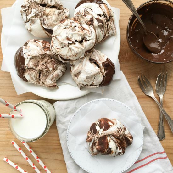 Chocolate Swirl Meringue Cookies