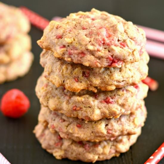 Healthy Raspberry Oatmeal Cookies