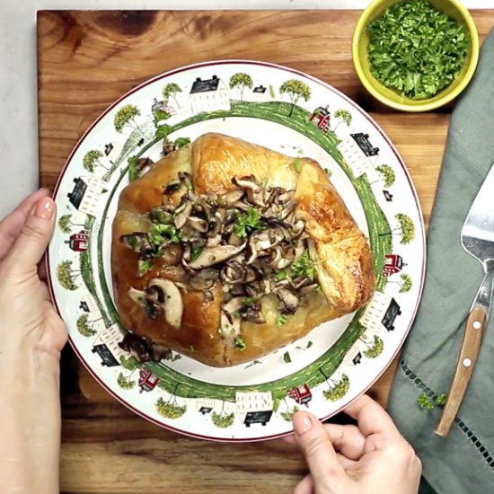 Baked Brie with Wild Mushrooms