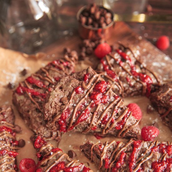 Double Chocolate Raspberry Scones