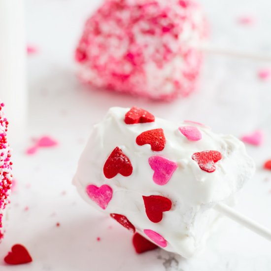 White Chocolate Marshmallow Pops