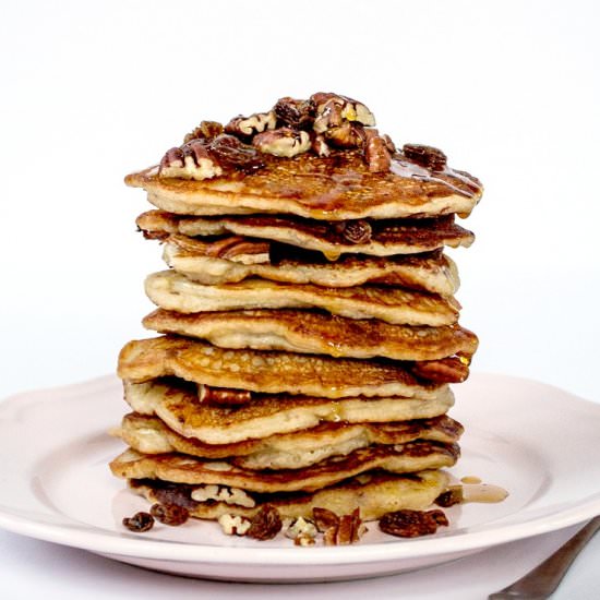 Pecan & Maple Banana Pancakes