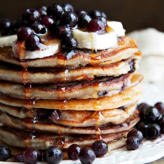 Blueberry Greek Yogurt Pancakes