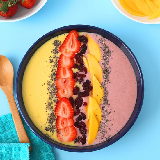 Strawberry Mango Smoothie Bowl