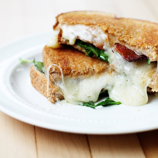 Bacon and Spinach Grilled Cheese