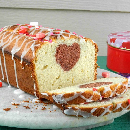 Hidden Heart Loaf Cake from Scratch